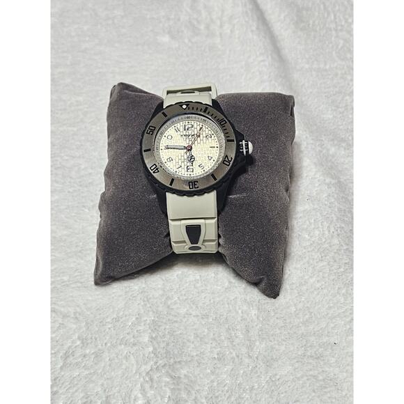 Kyboe Silicone Original Giant 40 Stainless Steel Watch Wristwatch Off White/gray - Picture 3 of 7